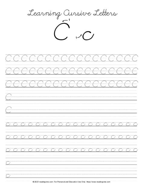 cursive letter c|How to Write Cursive Letter C [Printable Worksheet].